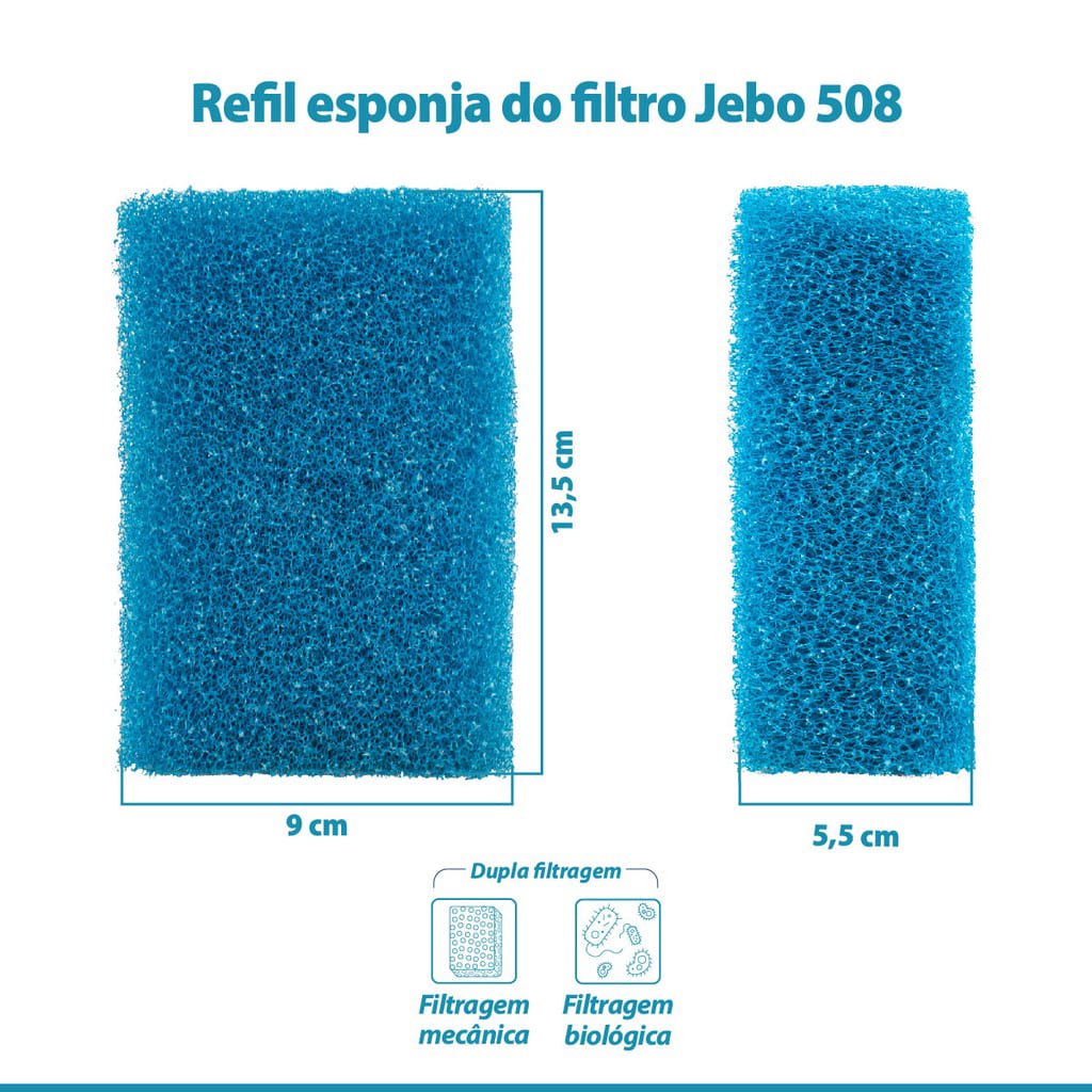 Refil Filtro Jebo Esponja Filtrante Unidades Madeiramadeira