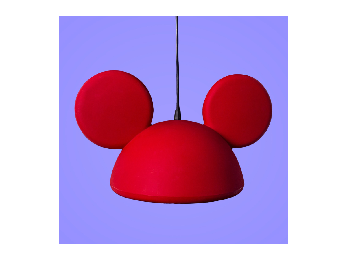 Pendente Aberto Orelhas Mickey Vermelho MadeiraMadeira