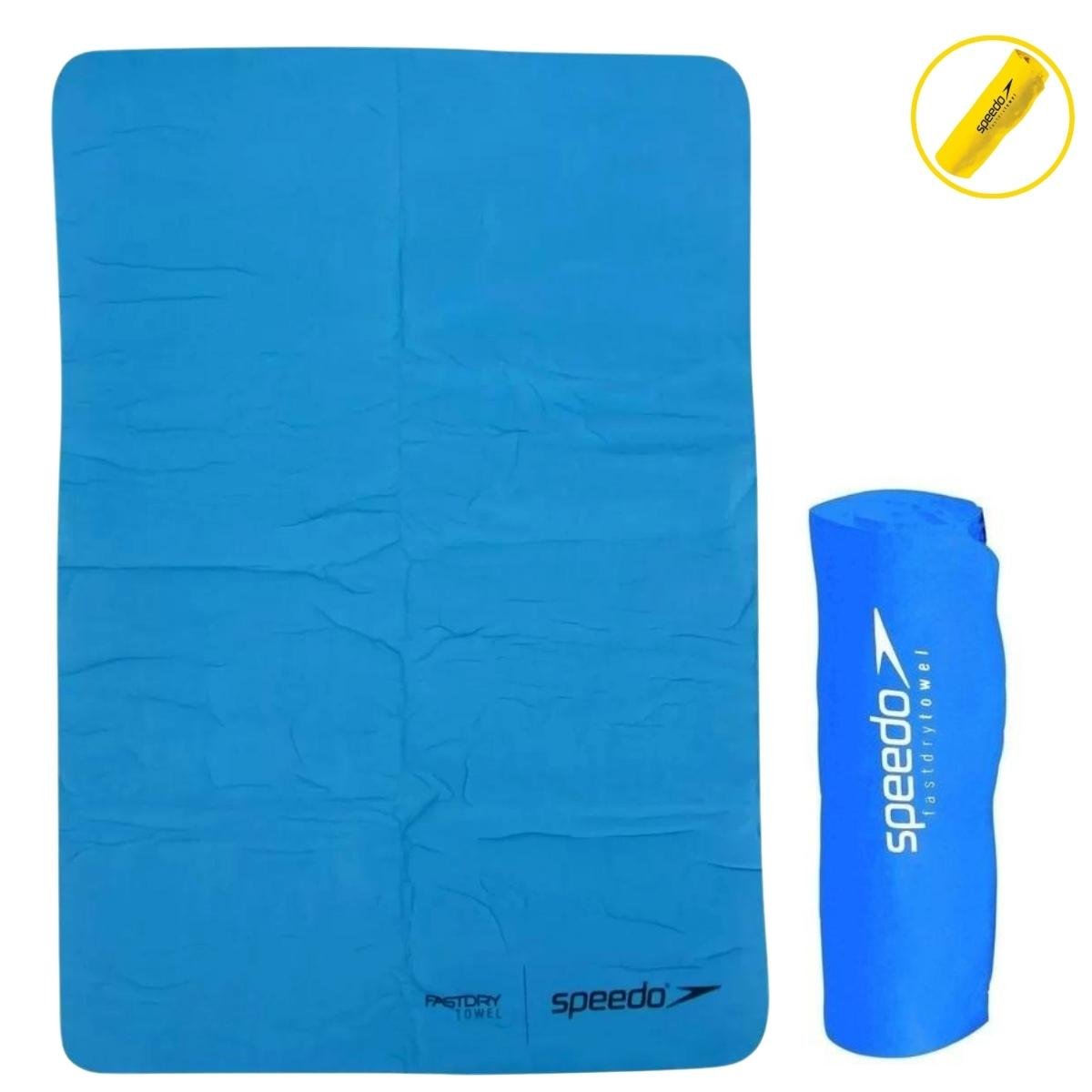 Toalha Natacao Ultra Absorvente Speedo Fast Dry Towel Azul