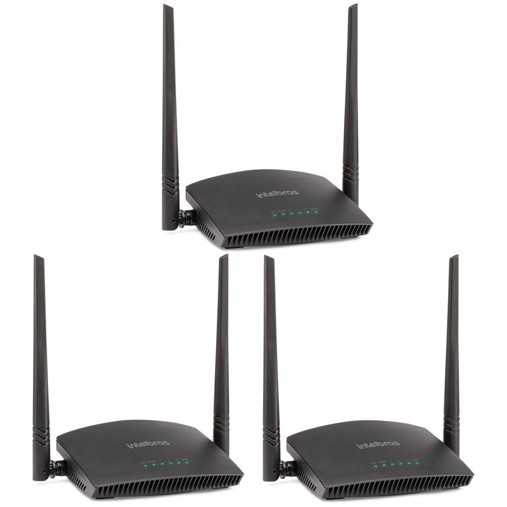 Kit 3 Roteador Wireless 2 4 GHz 300 Mbps RF 301 K Intelbras