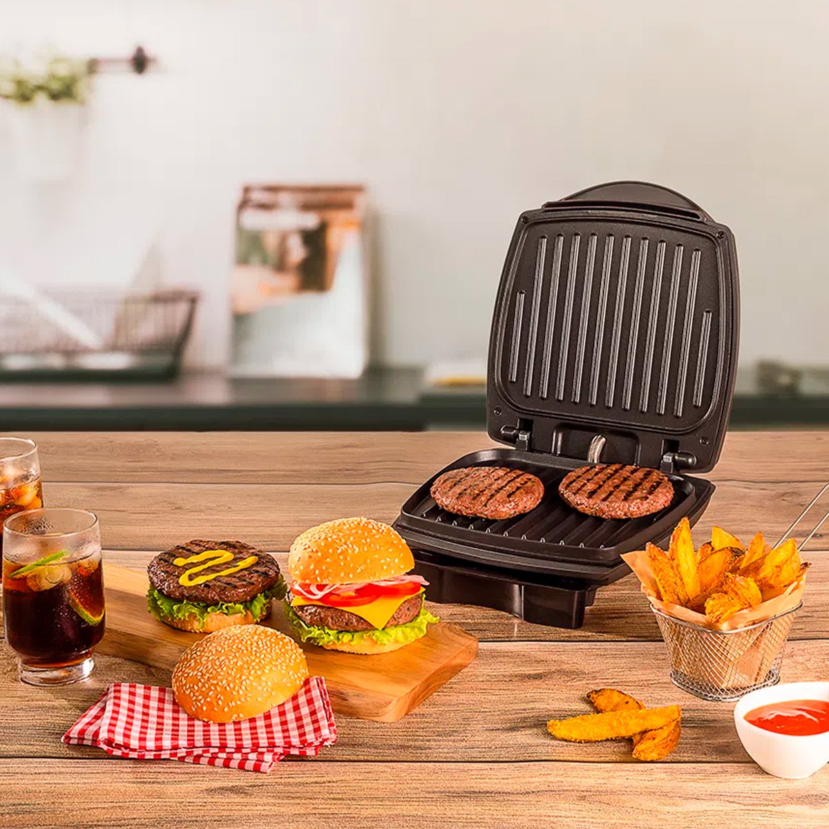 Grill El Trico Burguer Oster Em Estufa V Madeiramadeira