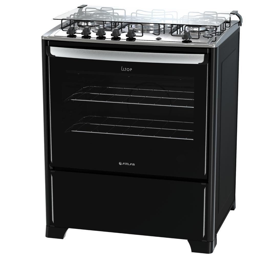 Fog O Bocas Atlas New Utop Preto Mesa De Inox Bivolt Madeiramadeira