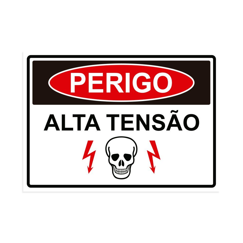 Placa De Sinaliza O Perigo Alta Tens O Madeiramadeira