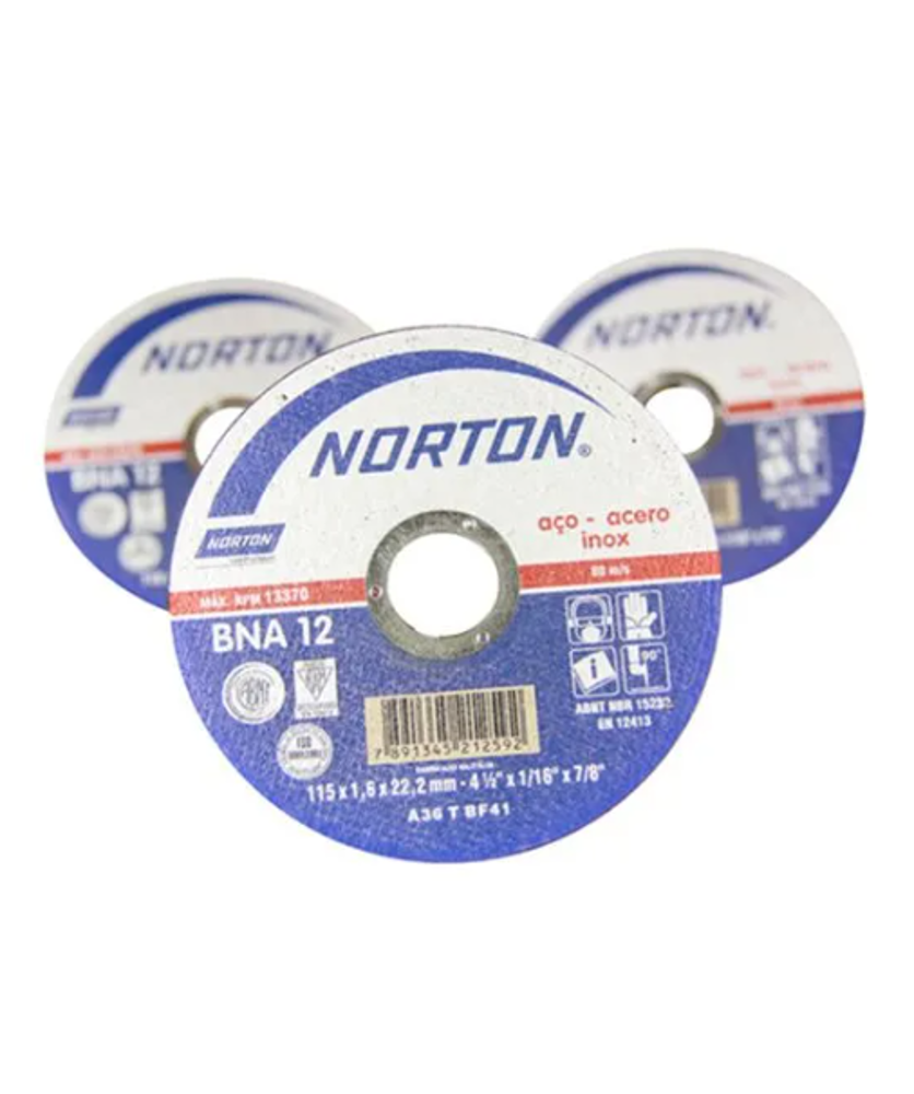 Disco De Corte Norton Bna 12 Para Inox 4 1 2 Polegadas MadeiraMadeira