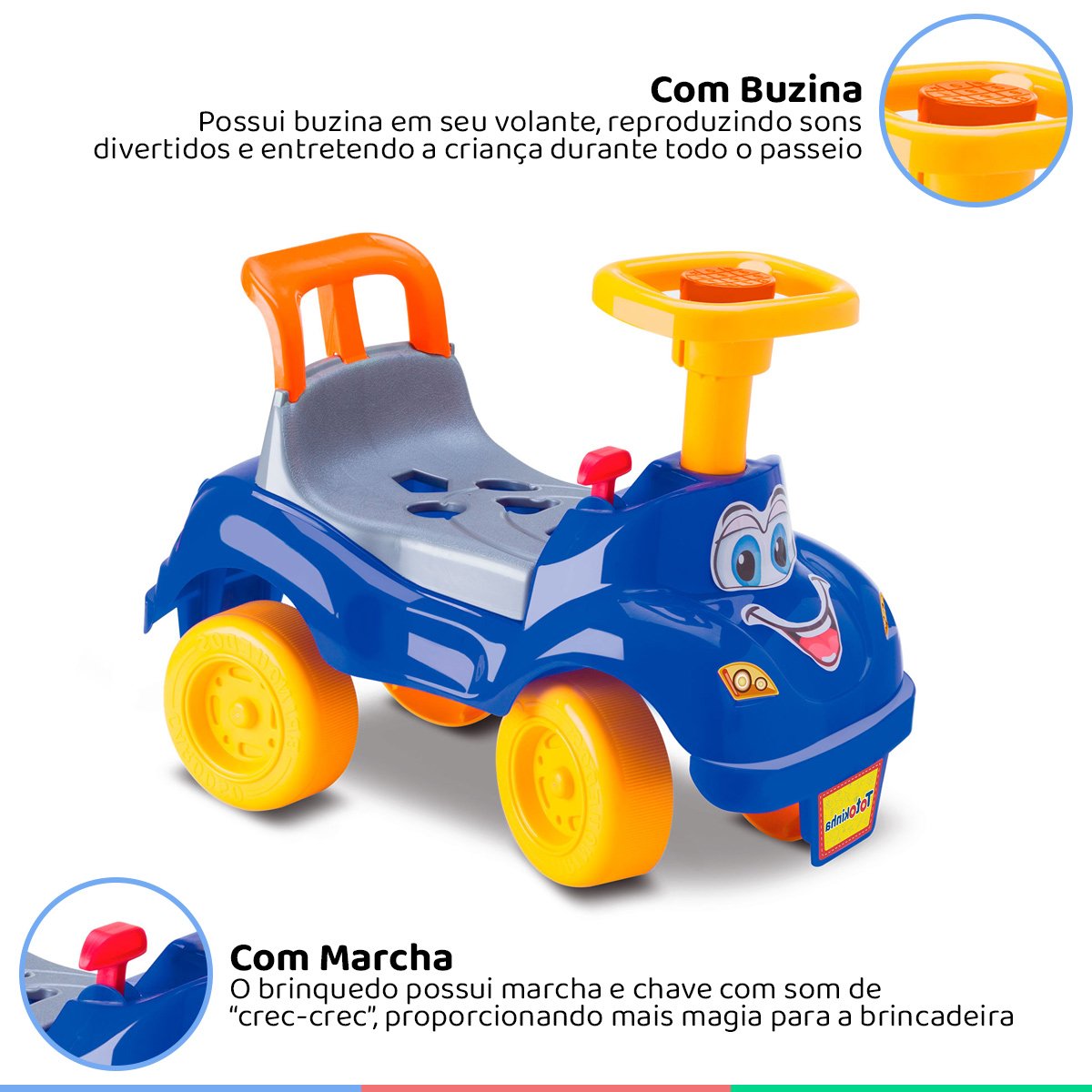 Totokinha Menino Carrinho De Passeio Quadriciclo Infantil Cardoso Toys