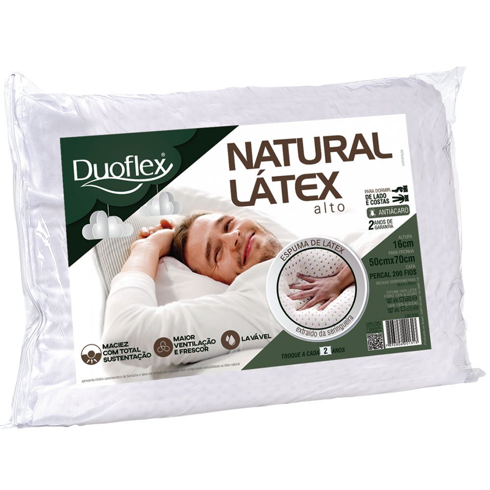 Travesseiro Natural L Tex X Cm Duoflex Madeiramadeira