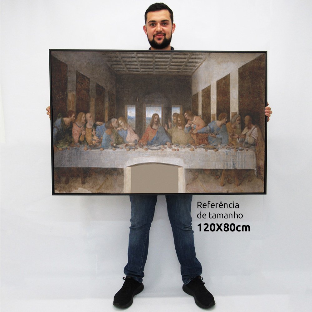 Quadro Decorativo em Canvas A última Ceia Leonardo Da Vinci TaColado