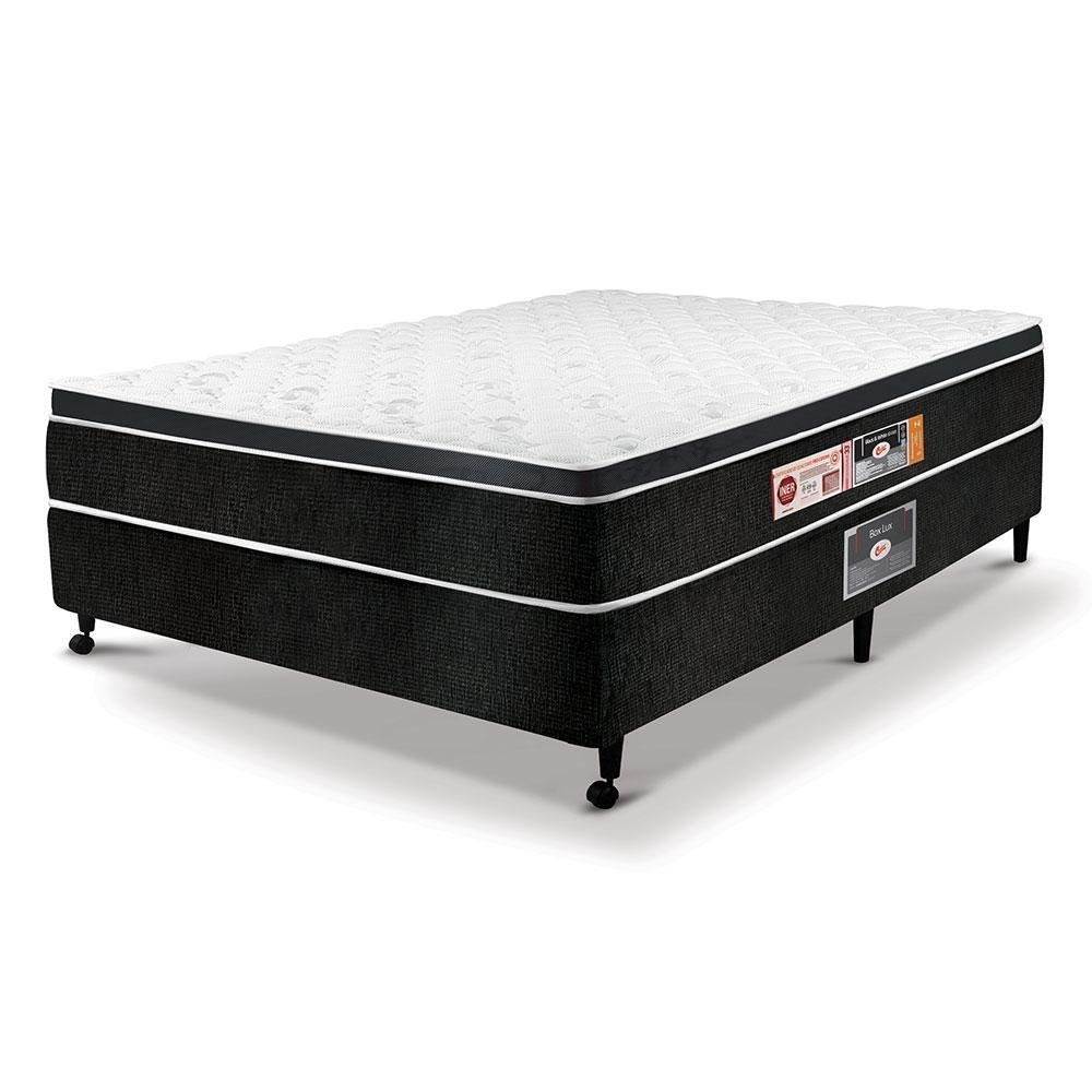 Cama Box Colchão Casal Espuma D33 Black White Air One Face 128