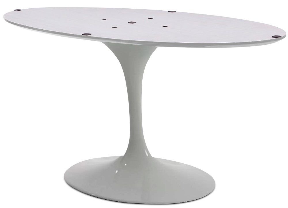 Base de Mesa de Jantar Saarinen Oval Branca Vários Tamanhos Para