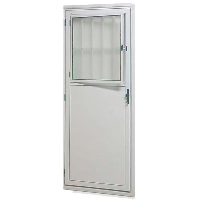 Porta Lambril Social de Alumínio Branco Barella Flex 210x90cm