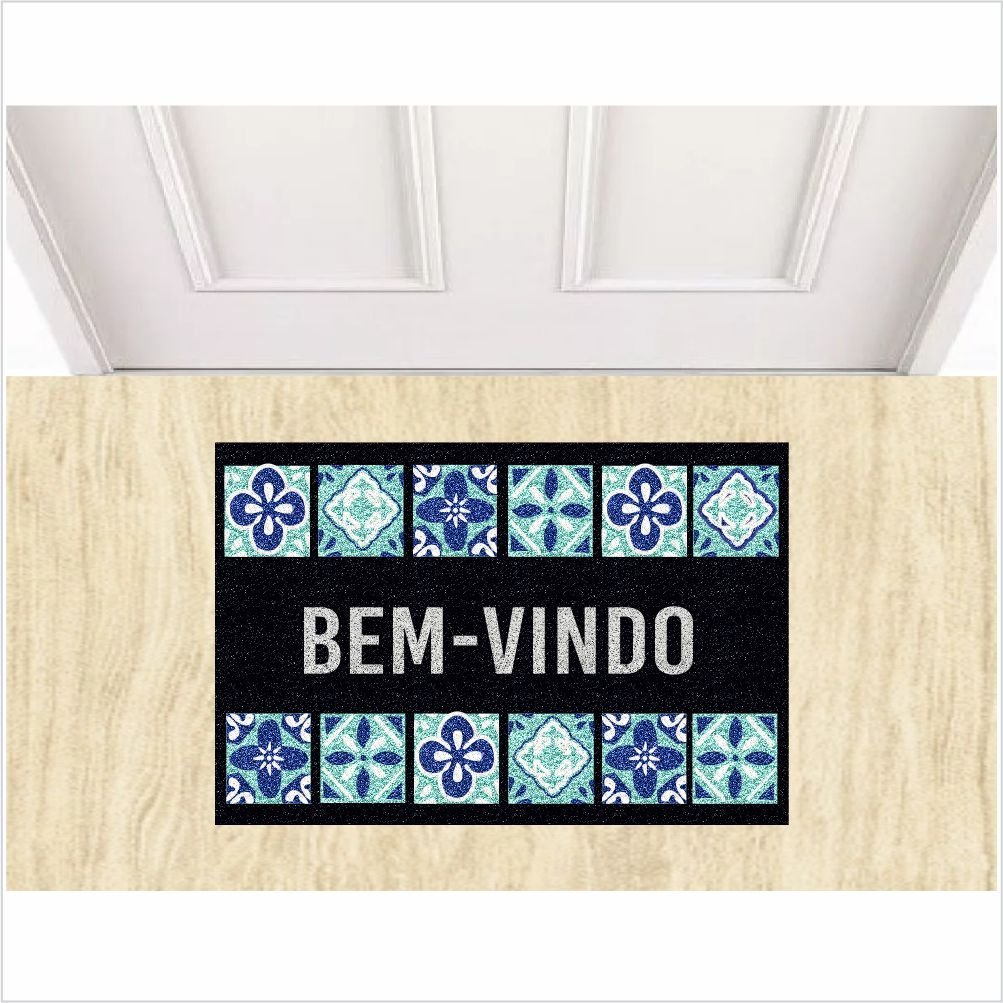 TAPETE CAPACHO BEM VINDO DECORATIVO MadeiraMadeira