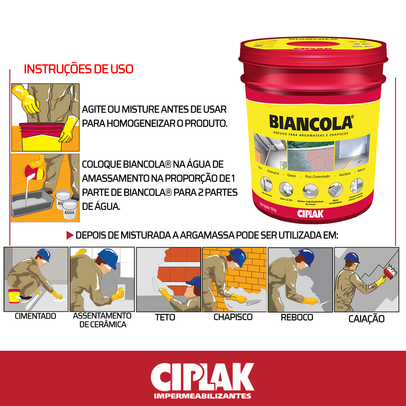 Adesivo Para Argamassa Biancola Ciplak Kg Madeiramadeira