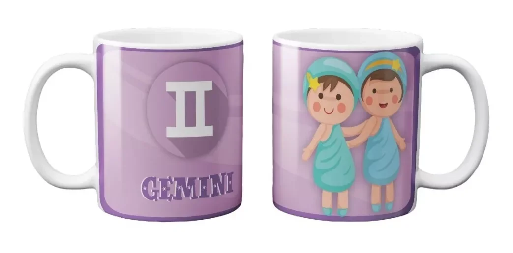 Caneca Personalizada Signo Baby Gêmeos MadeiraMadeira