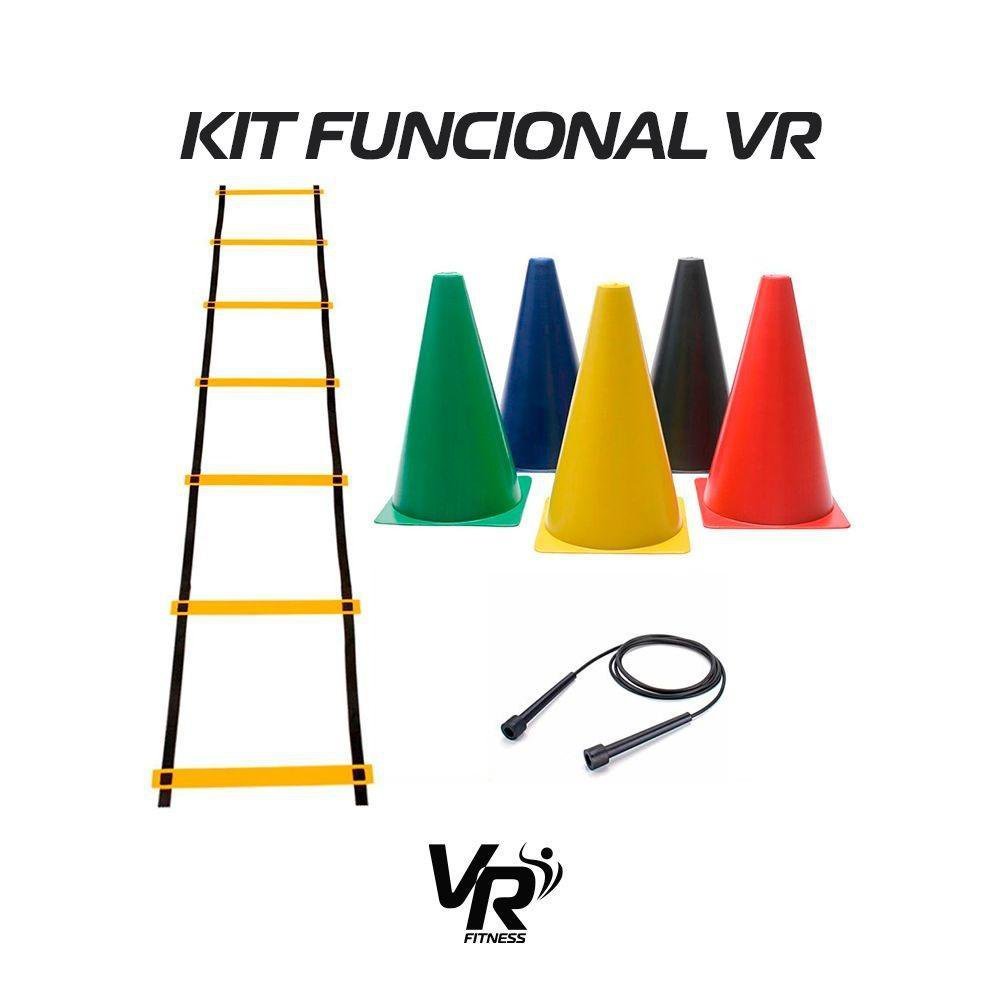 Kit Funcional Escada De Agilidade Cone Corda Madeiramadeira