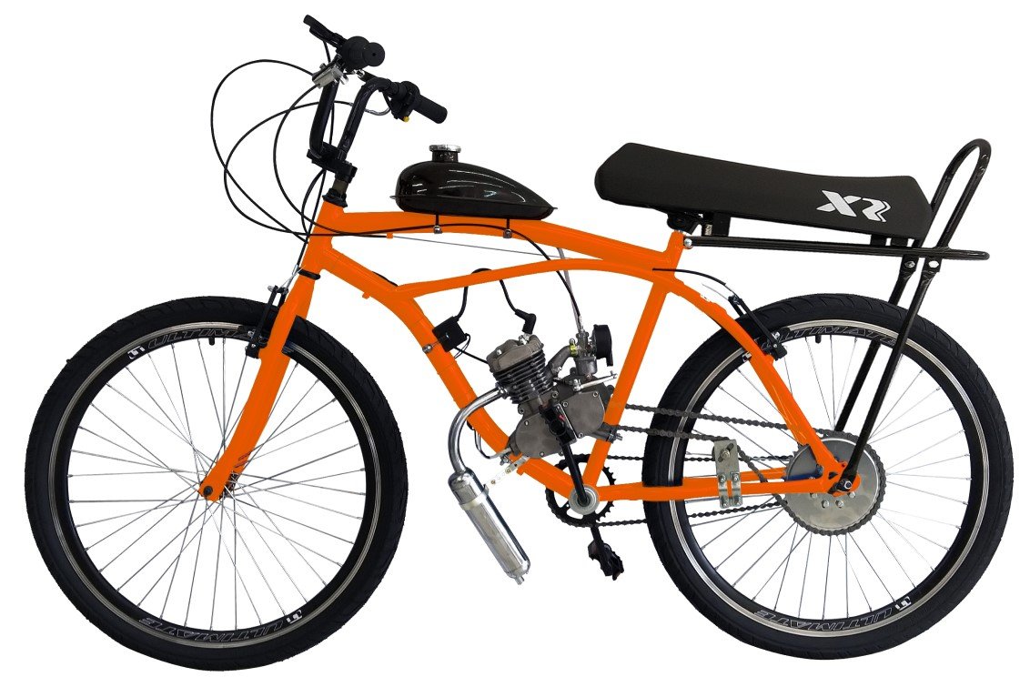 Bicicleta Rocket Laranja Motorizada Beach Original Banco Xr