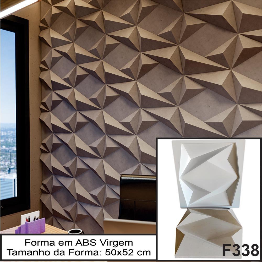 Forma 3D Abs 2 Mm Virgem Gesso E Cimenticio 3d F338 50x52 Cm