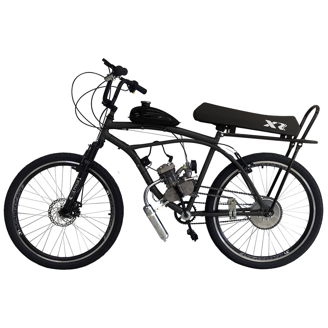 Bicicleta Motorizada 80cc Coroa 52 FrDisc Susp Banco XR Rocket