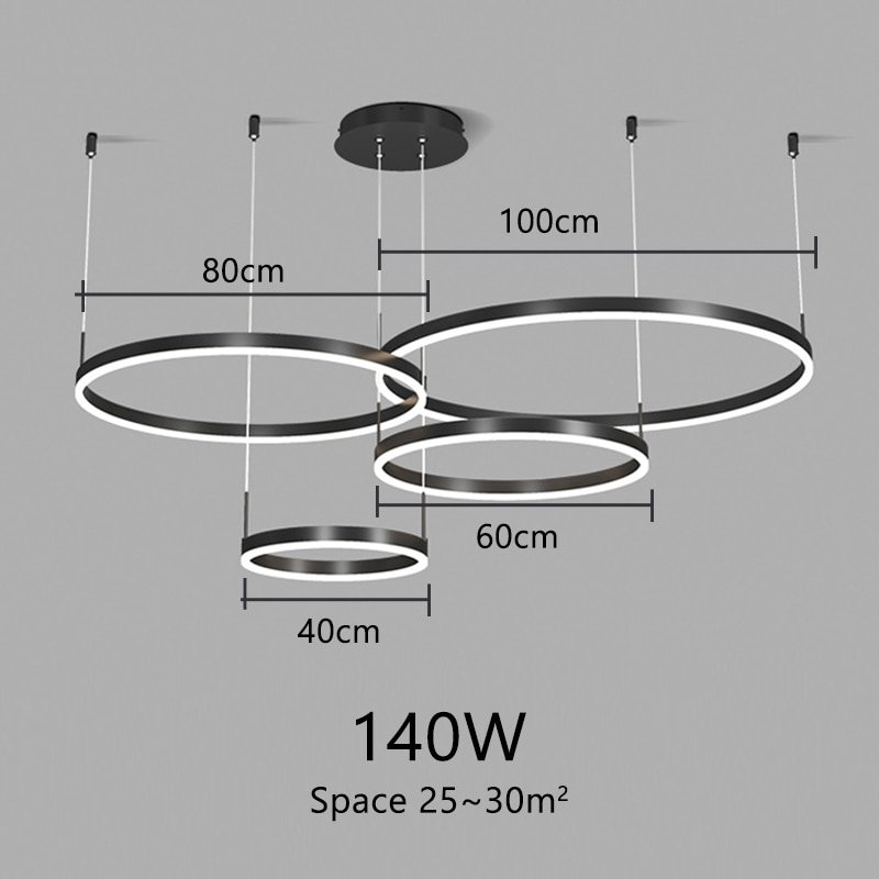 Novo moderno pode ser escurecido led iluminação lustre para sala de