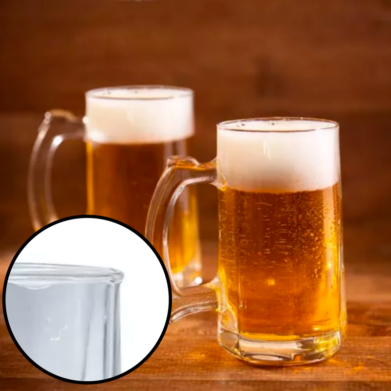 Kit Caneca Chopp Ml Vidro Al A Refor Ada Zero Grau Festa Para