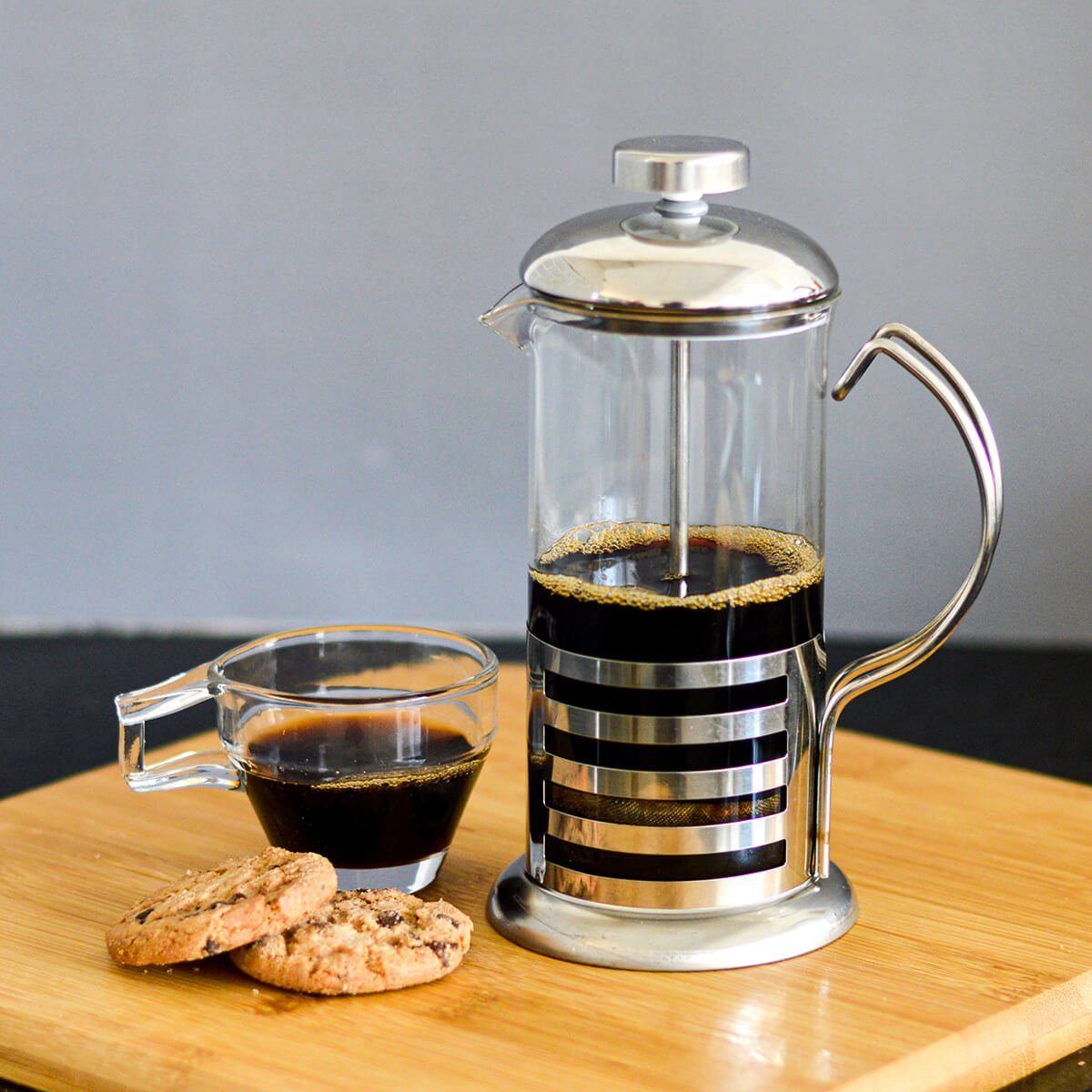 Cafeteira Prensa Francesa Cremeira Vidro Ml Madeiramadeira