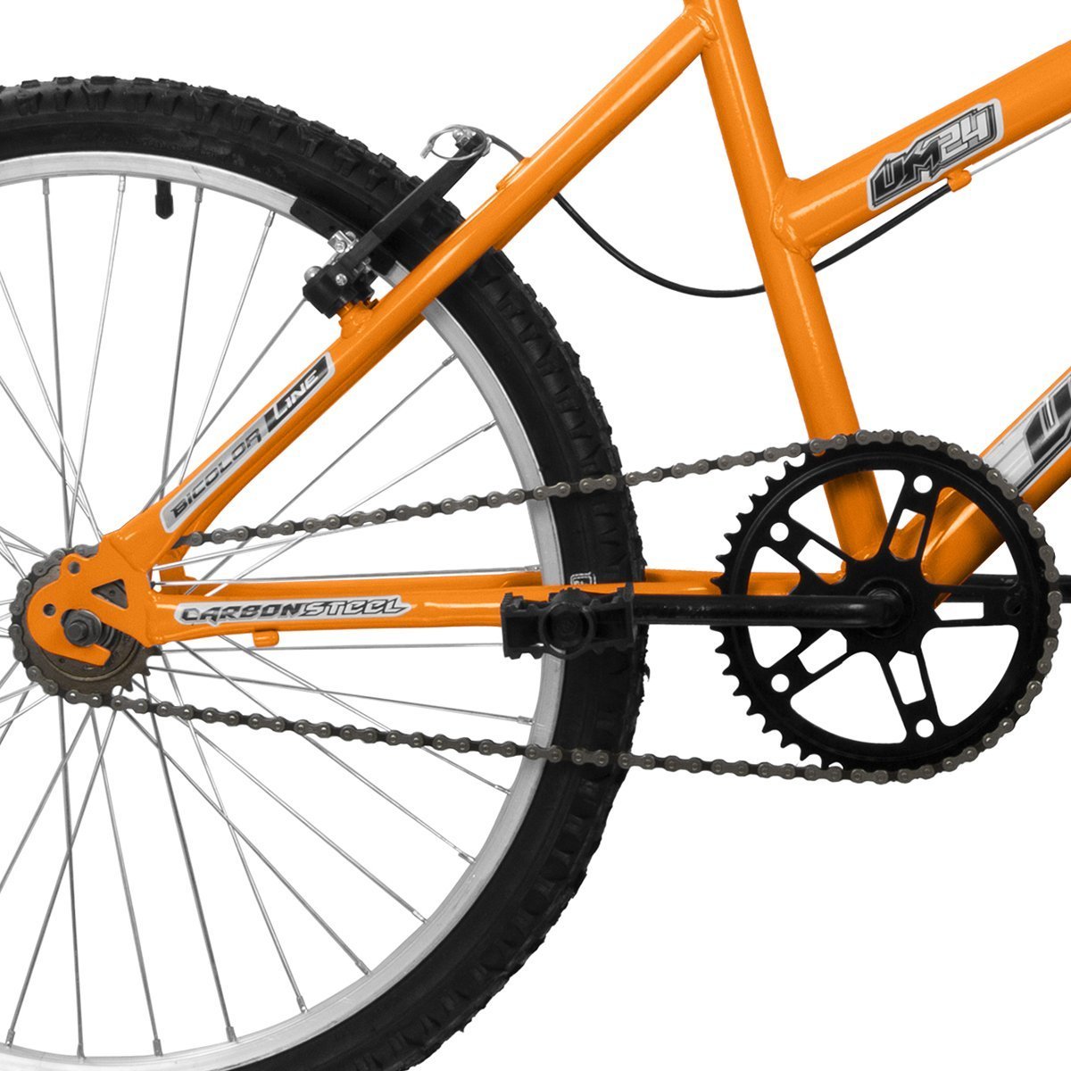 Bicicleta Feminina Aro 24 Ultra Bikes Bicolor Sem Marcha Laranja