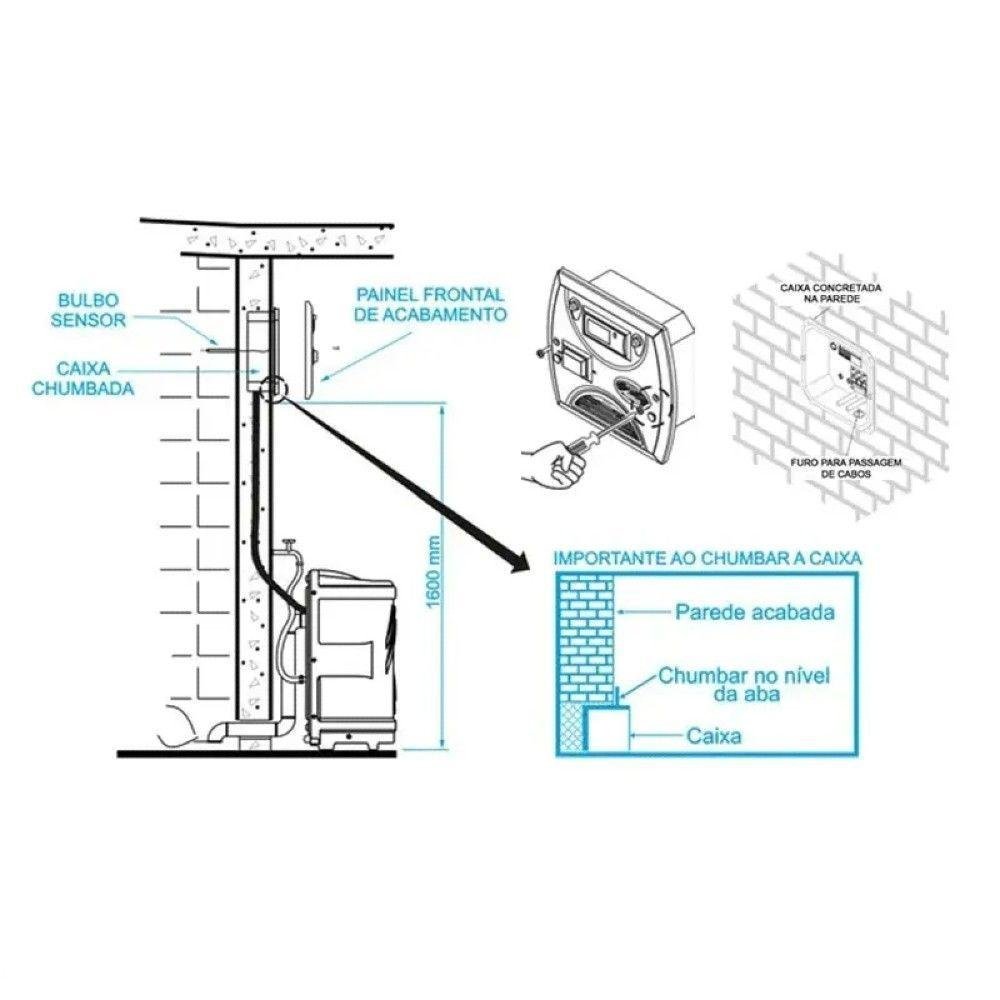 Quadro de Comando Analógico para Sauna a Vapor Steam Inox e Compact