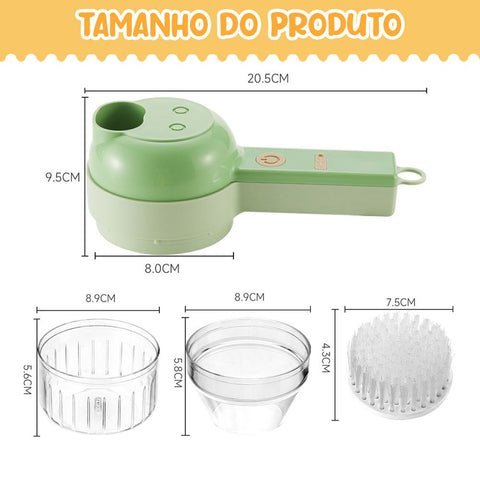 Mini Processador Alimentos Triturador Multi Recarreg Vel Usb