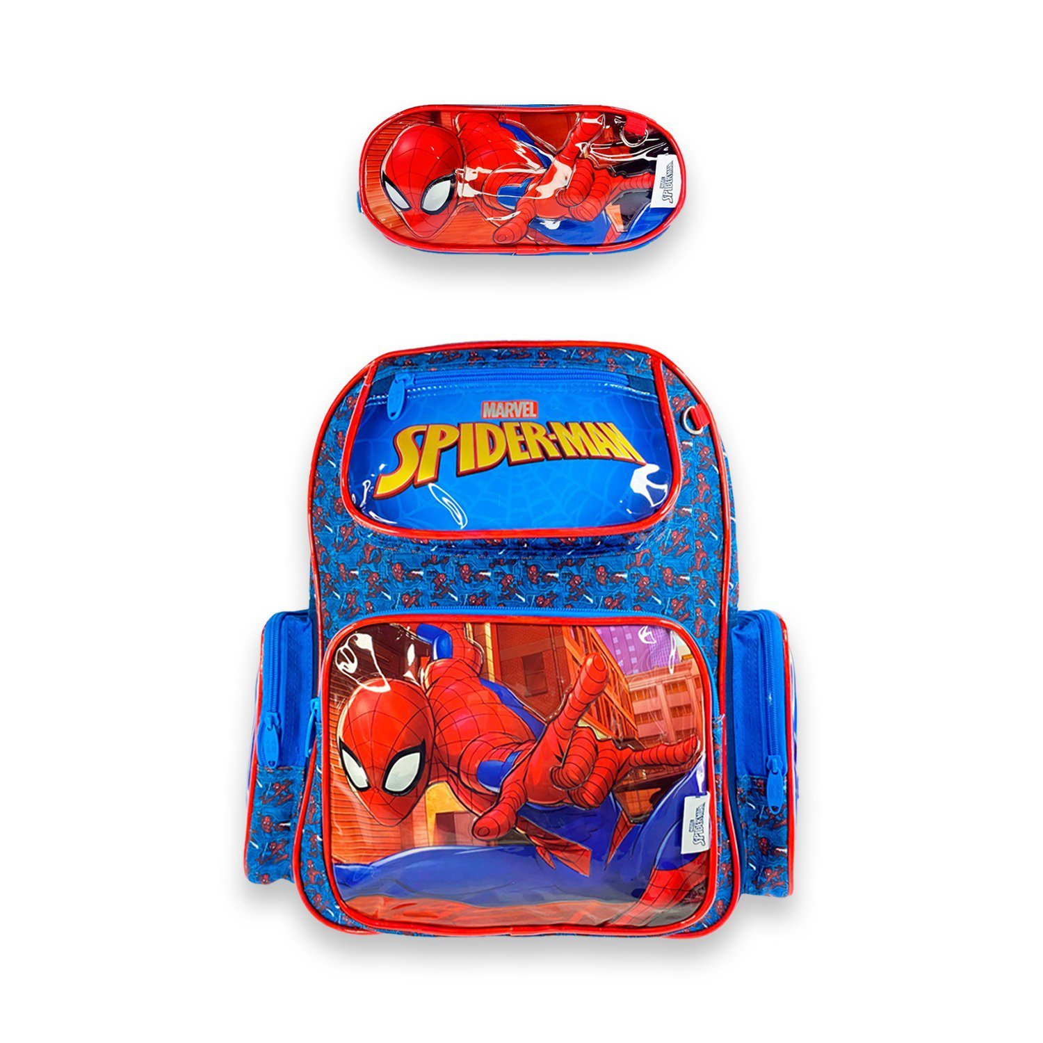 Kit Mochila Escolar Estojo Do Homem Aranha MadeiraMadeira