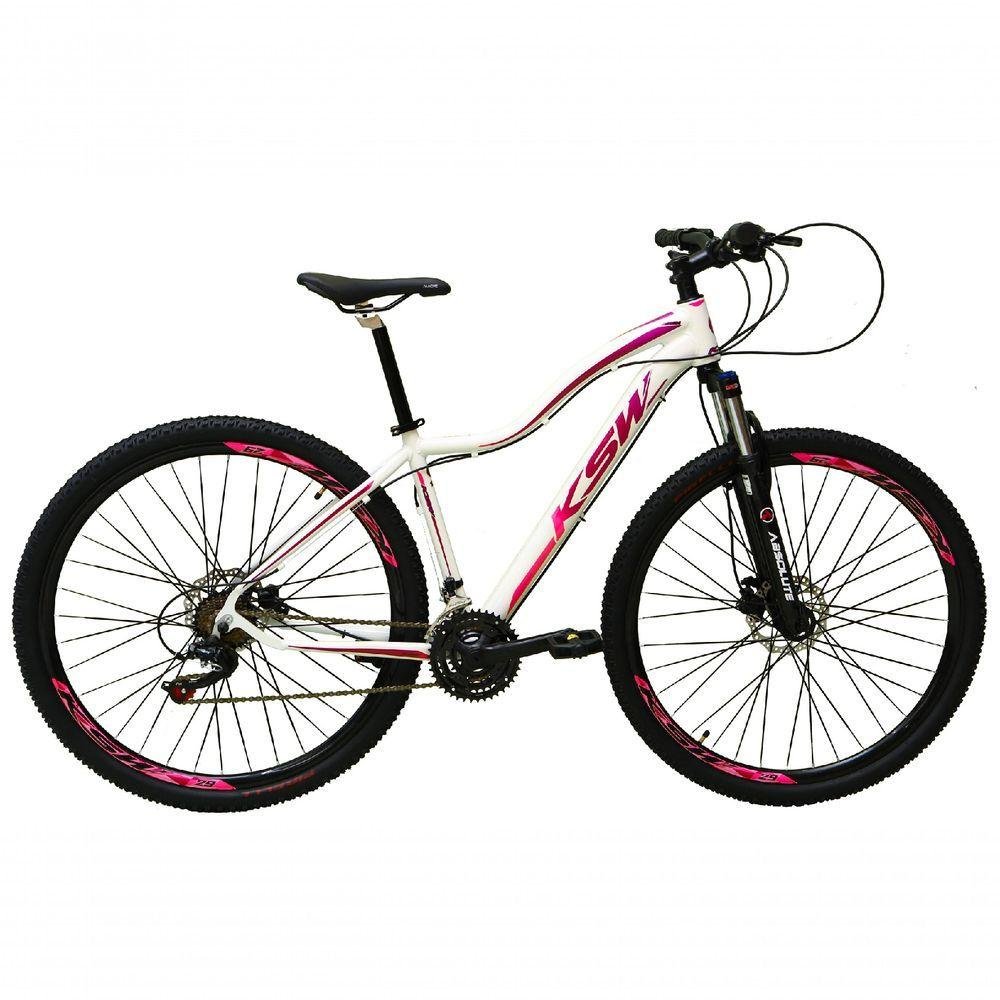 Bicicleta Feminina Aro 29 Ksw Mwza Câmbios Shimano 24v K7 Garfo Trava