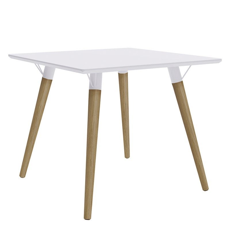 Conjunto Mesa Quadrada Cm Cadeiras Eames Eiffel Brancas