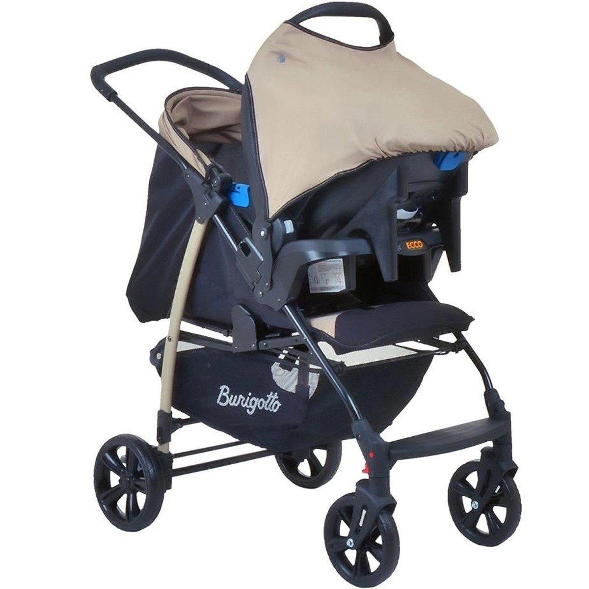 Carrinho de Bebe Para Passeio Até 15Kg Travel System Ecco Burigotto