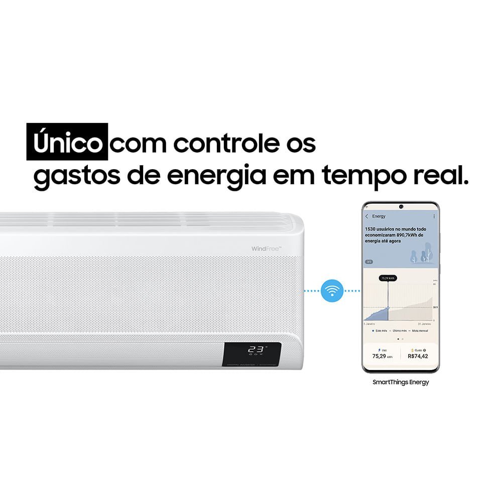 Ar Condicionado Split Hi Wall Samsung Windfree Connect Inverter