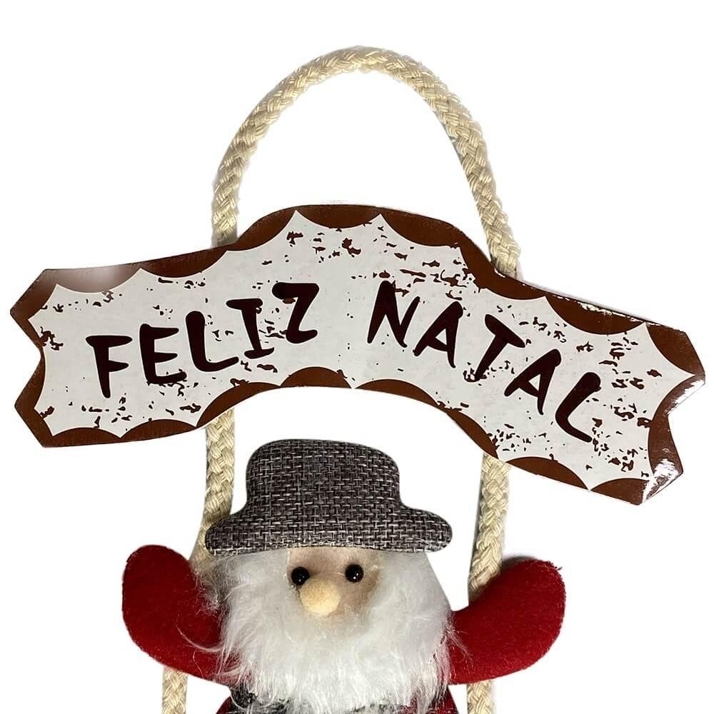 Enfeites Decorativos De Natal Placa Papai Noel Casambiente