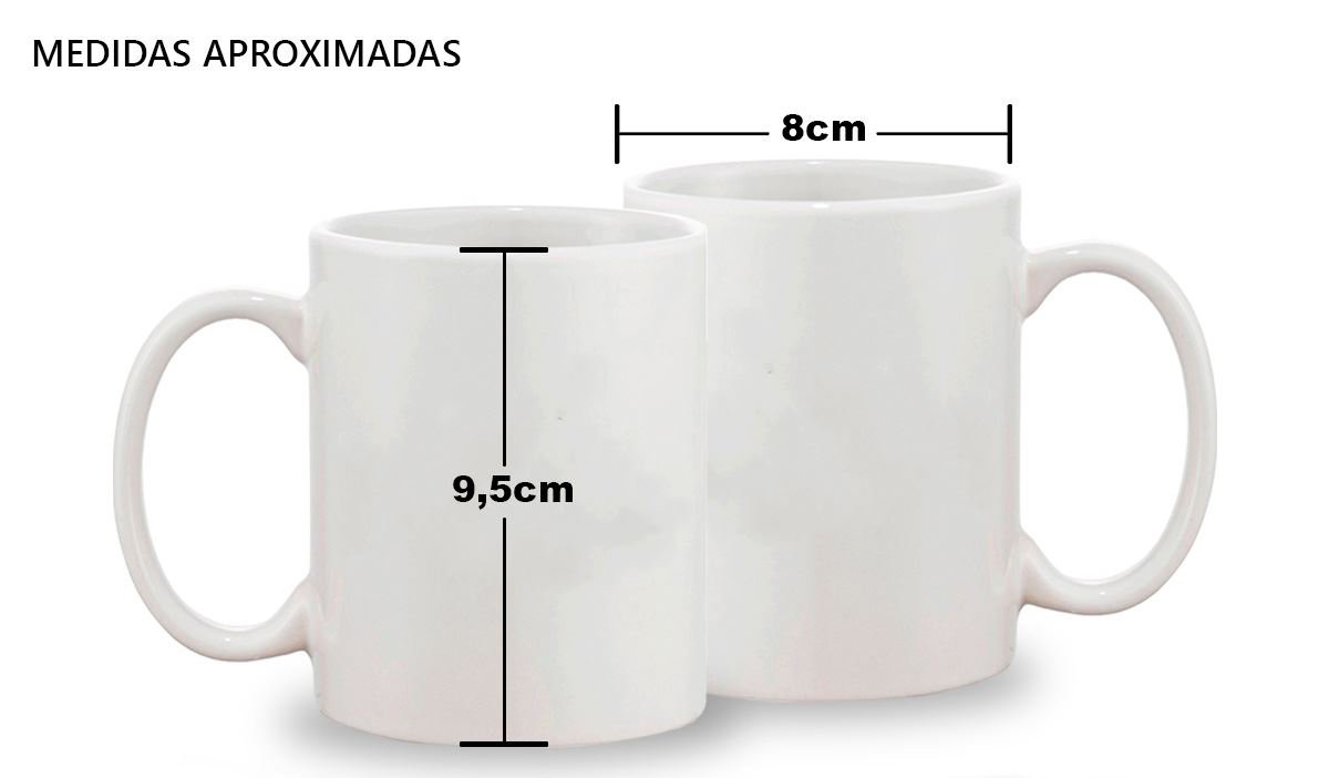 Caneca Porcelana Mapa múndi Nome dos Países 325ml MadeiraMadeira