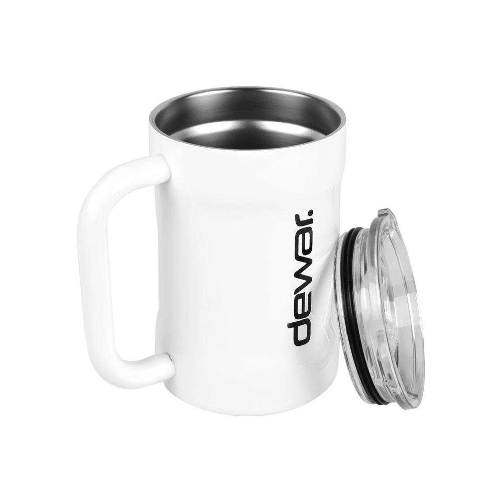 Caneca Térmica Dewar Inox Parede Dupla C Tampa 473ml Branco