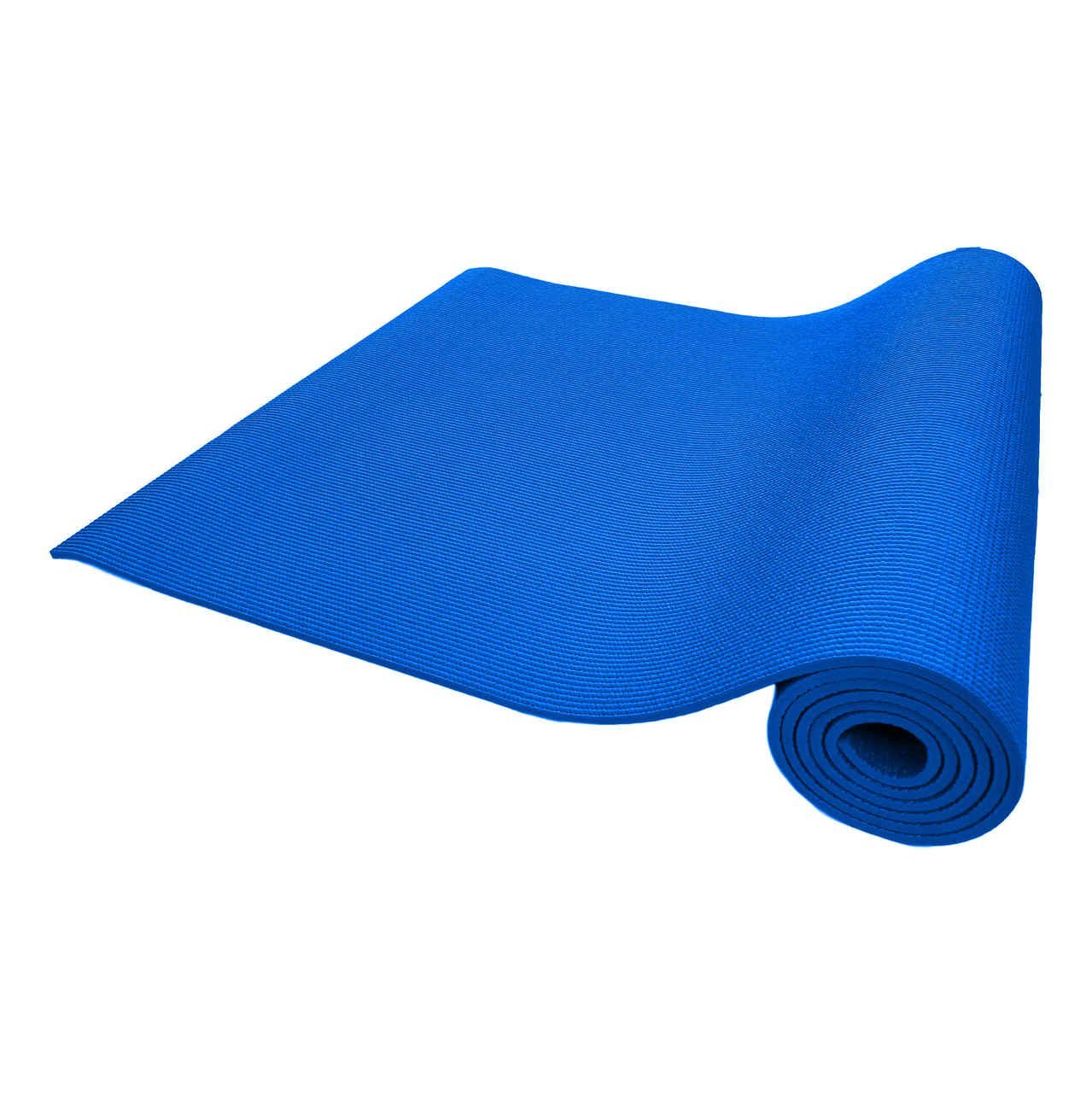 Kit Tapete de Yoga PVC Blocos EVA Alça Porta Mat Om Joy Azul