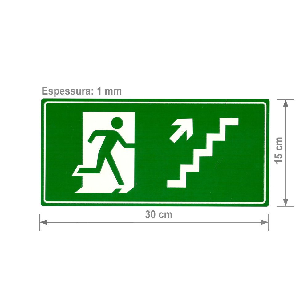 Kit Placas Sa Da De Emerg Ncia Escada A Cima Madeiramadeira