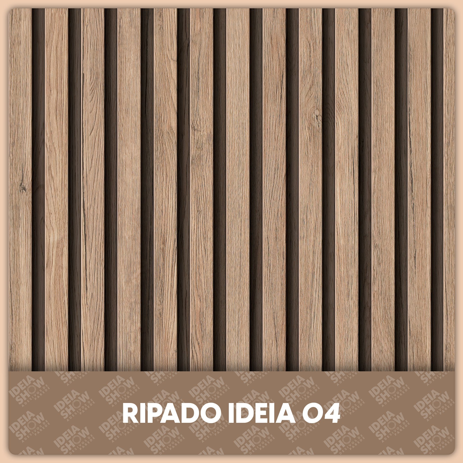 Papel Adesivo De Parede Decorativo Ripas De Madeira Clara 3M