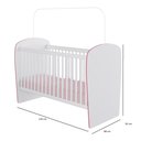 Ver imagem 7 de Quarto de Bebê Completo com 1 Berço 1 Cômoda 1 Guarda Roupa Arco-Íris