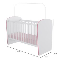 Quarto de Bebê Completo com 1 Berço 1 Cômoda 1 Guarda Roupa Arco-Íris - 7