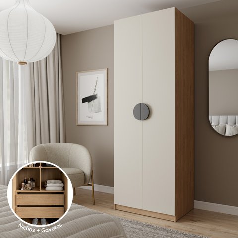 Guarda-Roupa Modulado Joy com Gaveteiro CabeCasa MadeiraOriginals