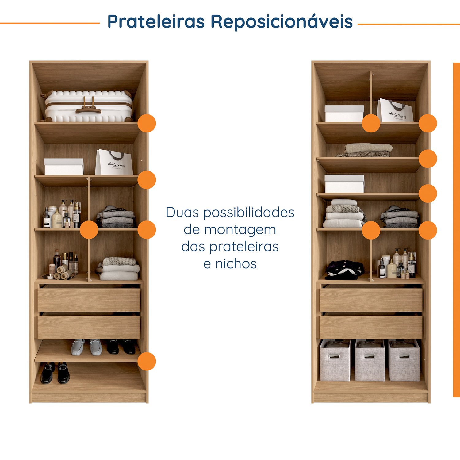 Guarda-Roupa Modulado Joy com Gaveteiro CabeCasa MadeiraMadeira - 4