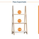 Ver imagem 5 de Estante Escada Cavalete 3 Prateleiras Tropical Madeira Maciça CabeCasa MadeiraOriginals