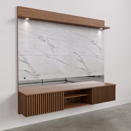 Painel para Tv até 65 Polegadas Ripado e Led Azaléia Cabecasa Madeiramadeira - 7