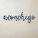 Ver imagem 1 de Adorno De Parede Aconchego / Lettering - Quadro - Frase - 28cm - Toque 3D:Cinza