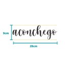 Ver imagem 4 de Adorno De Parede Aconchego / Lettering - Quadro - Frase - 28cm - Toque 3D:Cinza