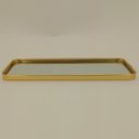 Ver imagem 2 de Bandeja Decorativa de Metal Dourado 3x35x12cm Servir Mesa Organizar Café