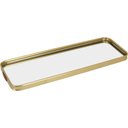 Ver imagem 1 de Bandeja Decorativa de Metal Dourado 3x35x12cm Servir Mesa Organizar Café