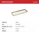 Ver imagem 5 de Bandeja Decorativa de Metal Dourado 3x35x12cm Servir Mesa Organizar Café