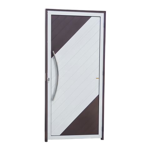 Porta Alumínio Lambril Savana c/Puxador e.Mix Corten 90 Brimak